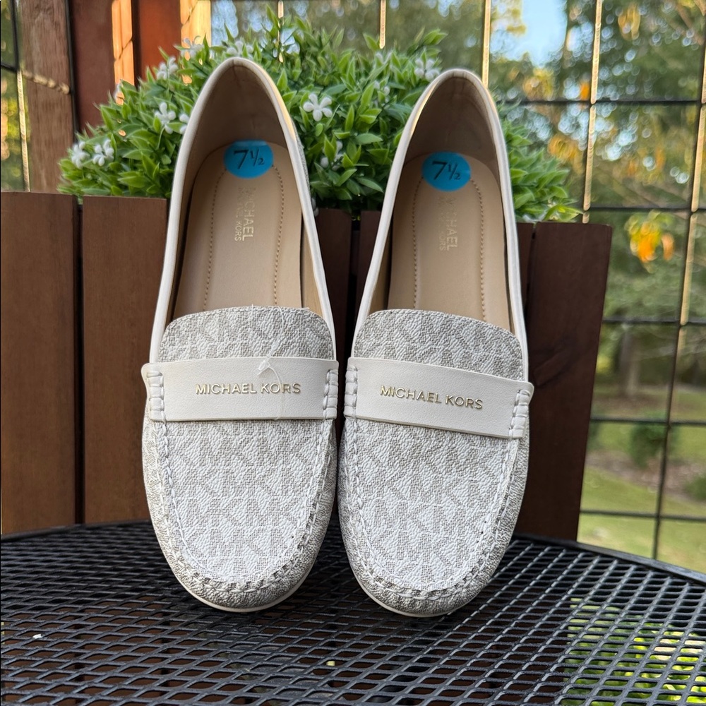 Michael Kors Cream and White Loafers